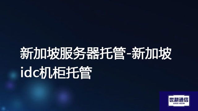新加坡服务器托管-新加坡idc机柜托管 ？? ? 解决方案//世耕通信全球办公专网专线