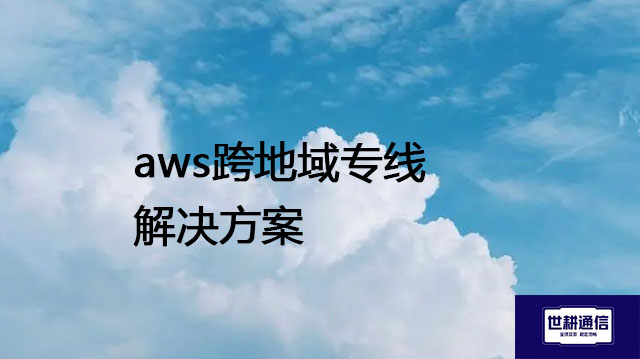 aws跨地域专线---解决方案//世耕通信全球办公专网专线
