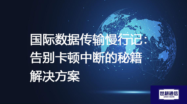 国际数据传输慢行记：告别卡顿中断的秘籍--解决方案//世耕通信全球办公专网专线