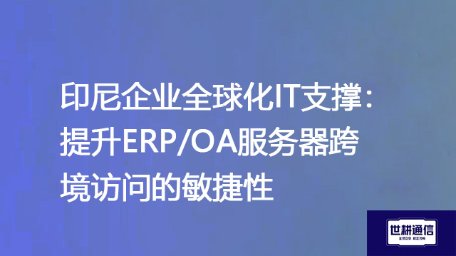 印尼企业全球化IT支撑：提升ERP/OA服务器跨境访问的敏捷性-- 解决方案//世耕通信全球ERP、OA办公专网专线