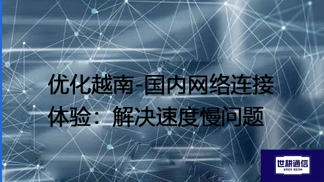 优化越南-国内网络连接体验：解决速度慢问题--解决方案//世耕通信全球办公专网专线